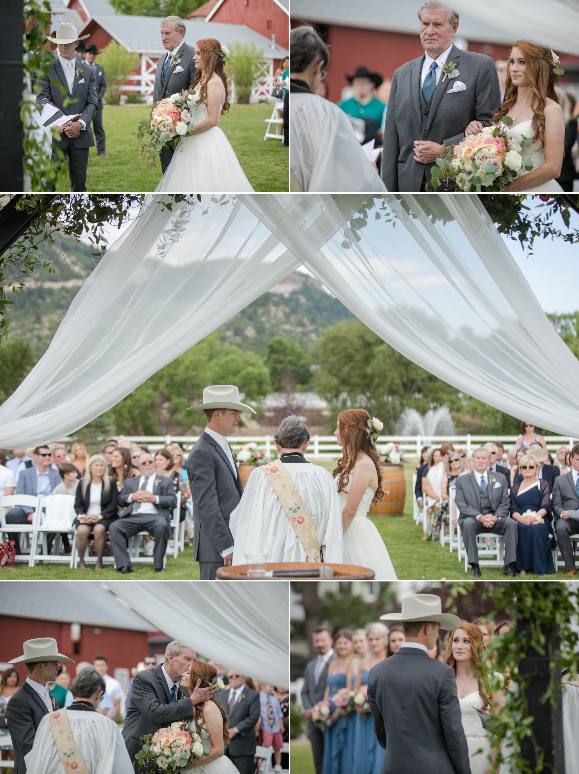 ceremony photography at outdoor fall wedding
