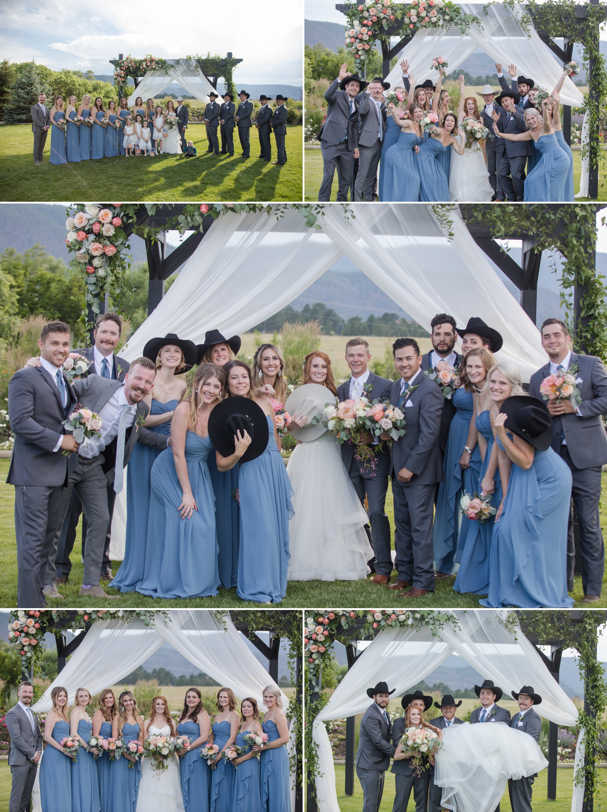 Country vibe wedding party portraits