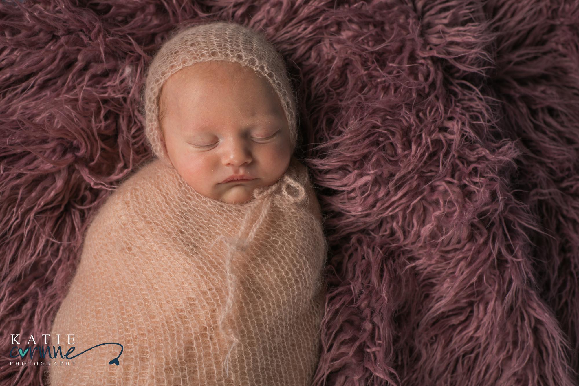 newborn baby photographed in studio