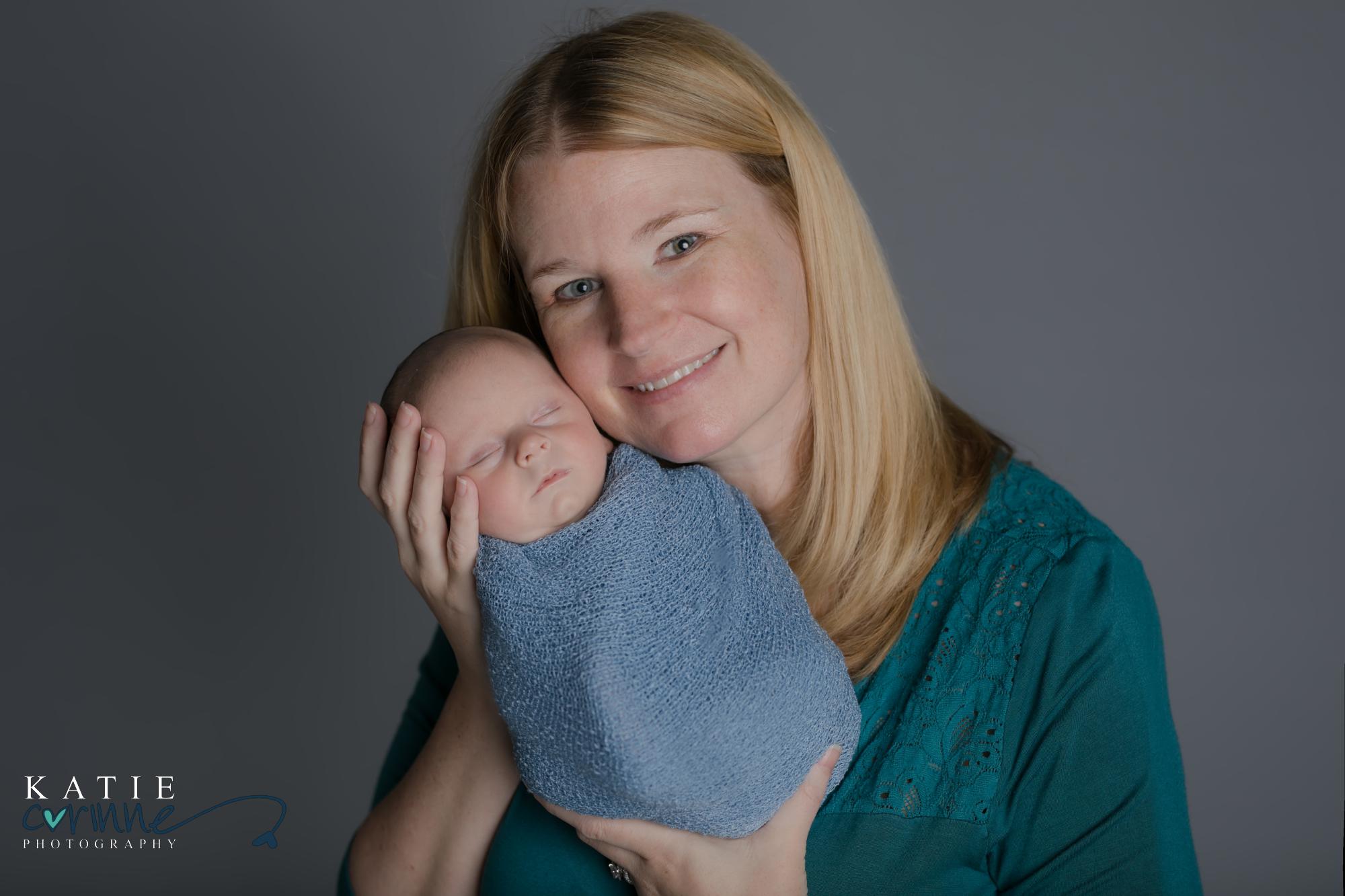 Colorado mother and son newborn portrait