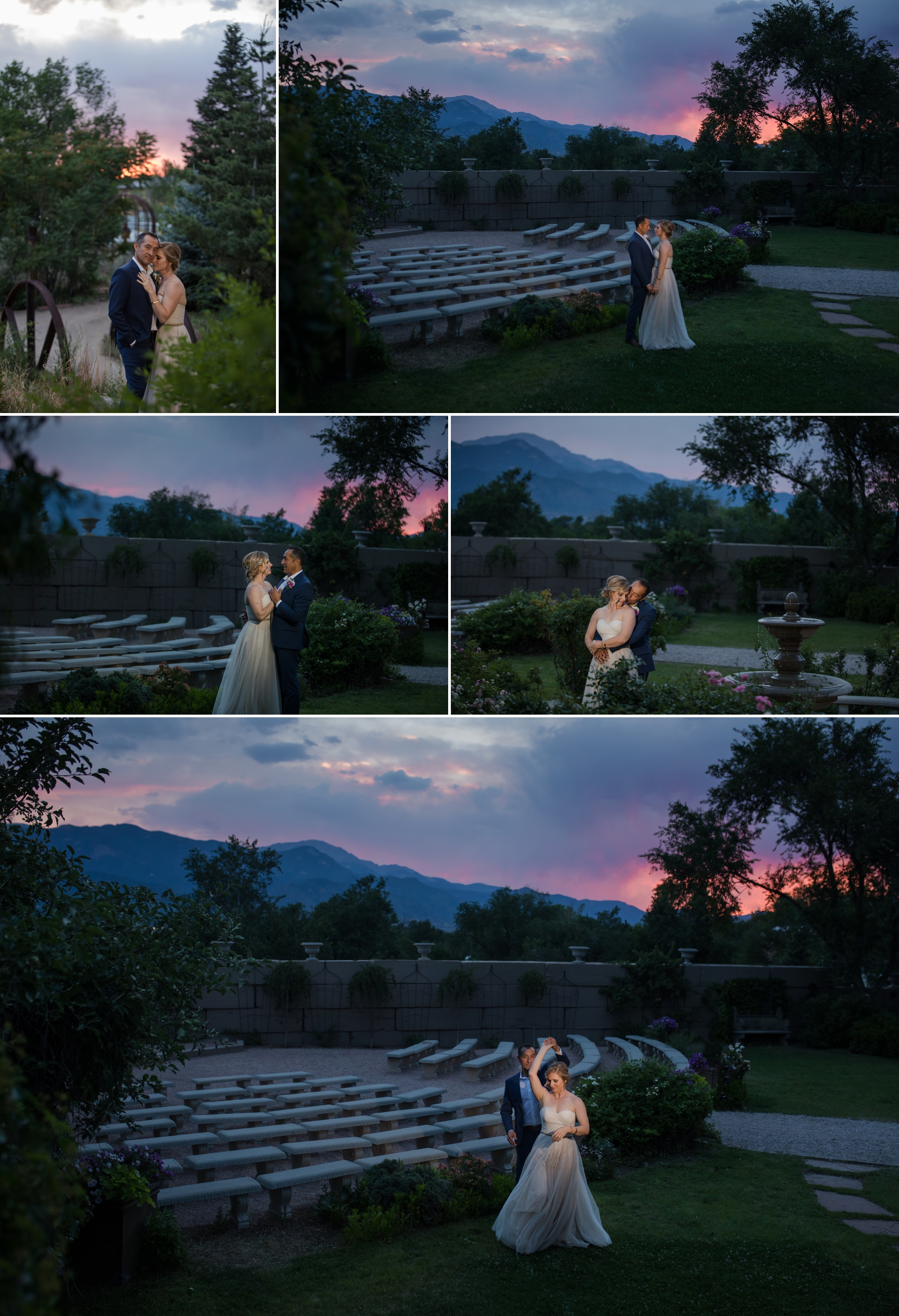 perfect colordao sunset newlywed photos