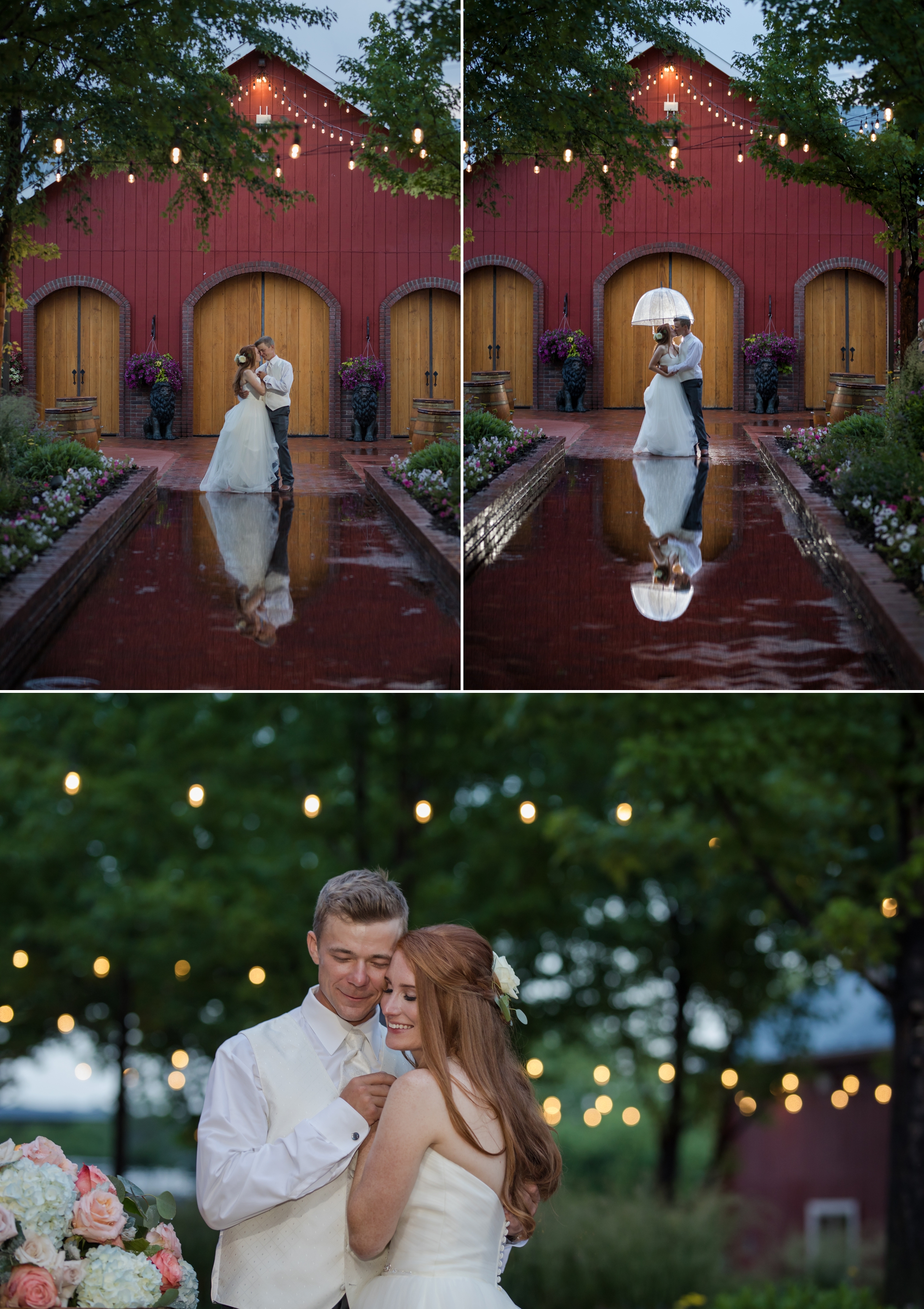 nighttime newlywed portraits at Colorado wedding