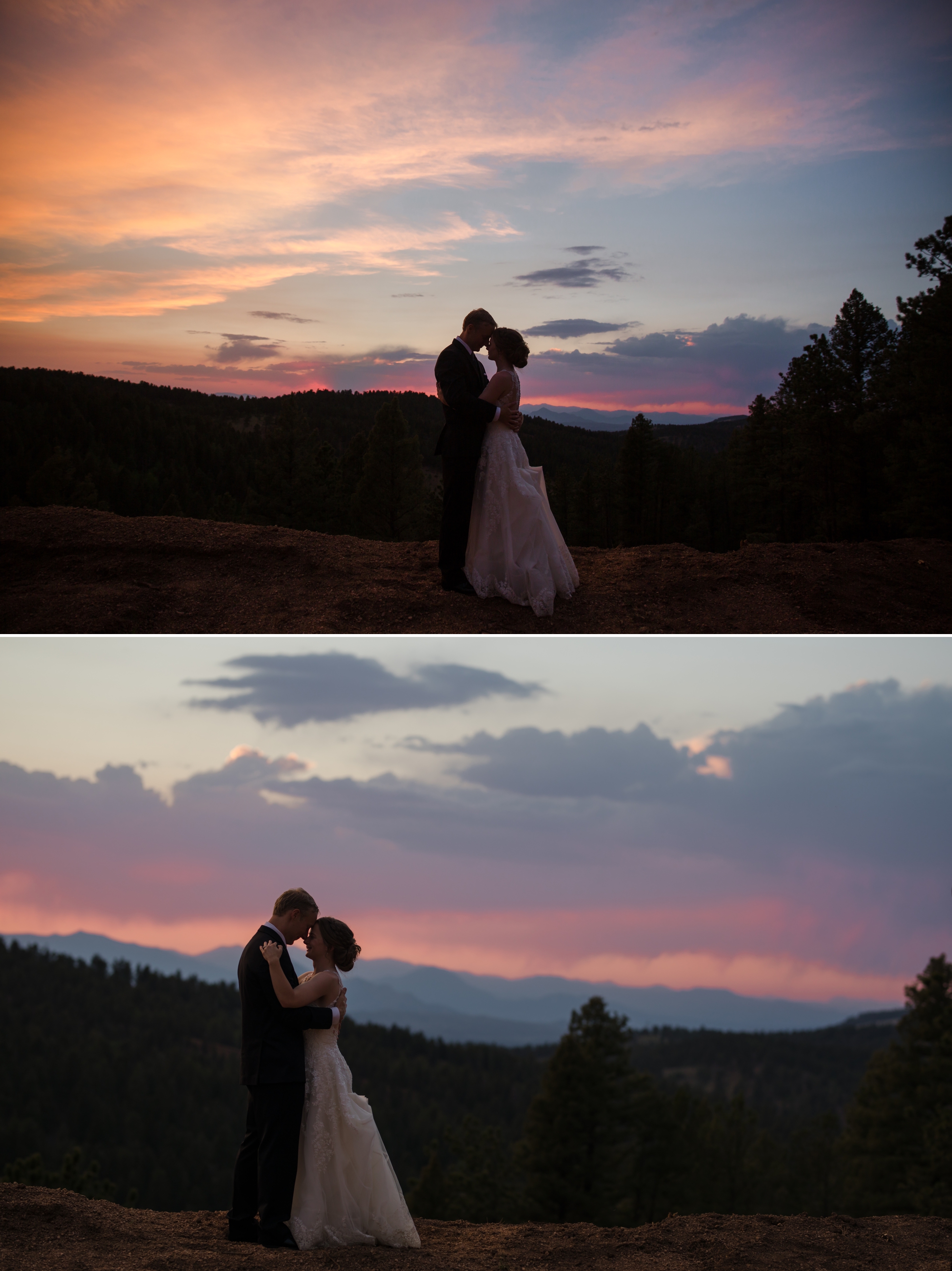woodland park colorado bride and groom