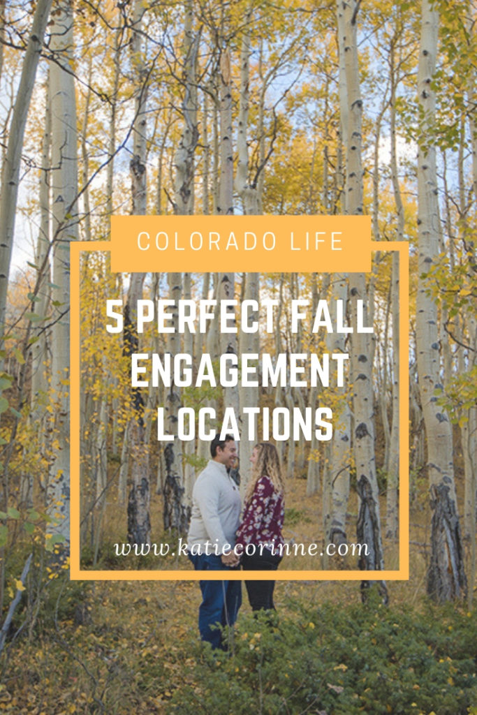 Engaged Couple in Fall aspens