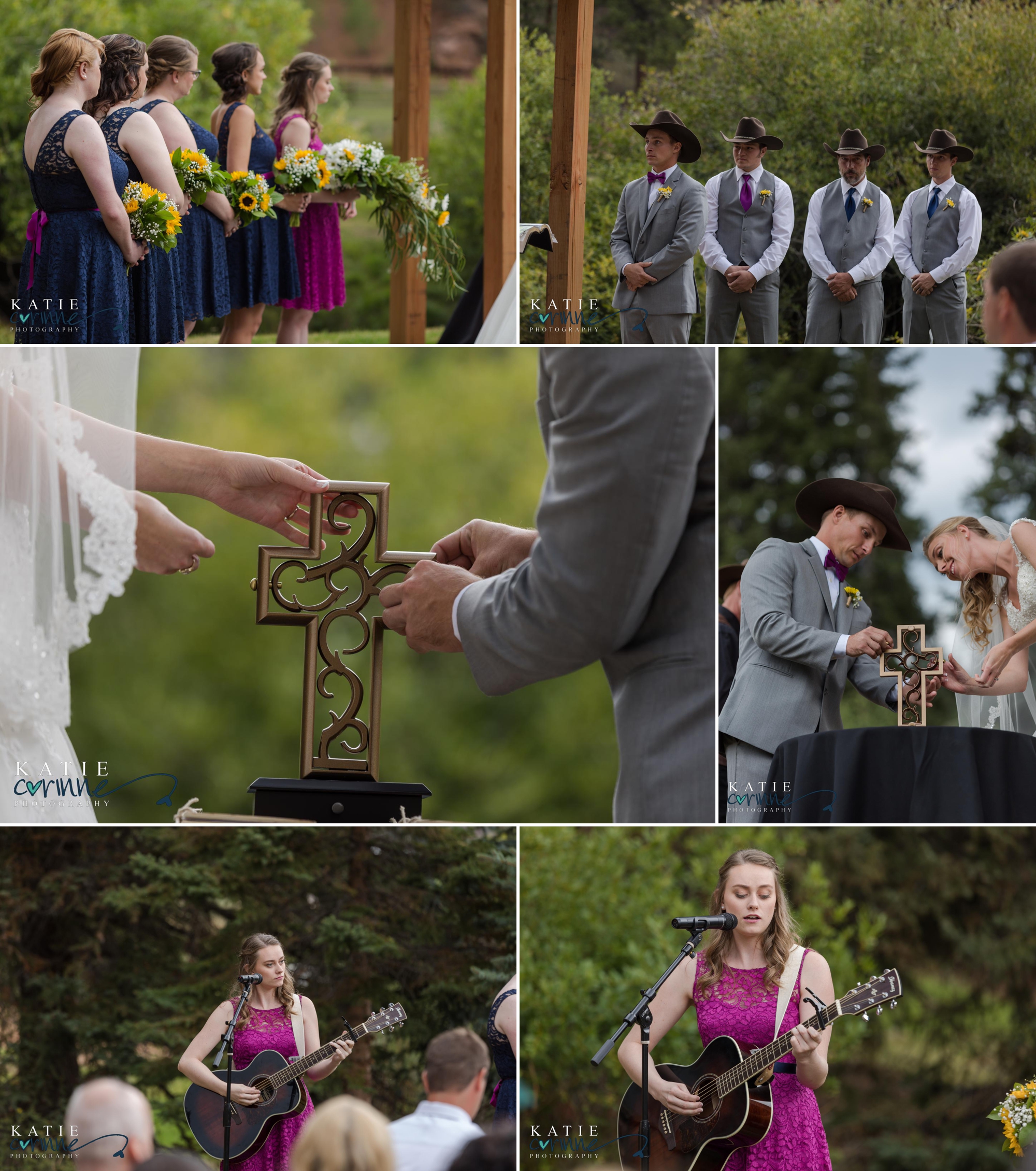 elegant sentimental wedding ceremony in Pine, Colorado