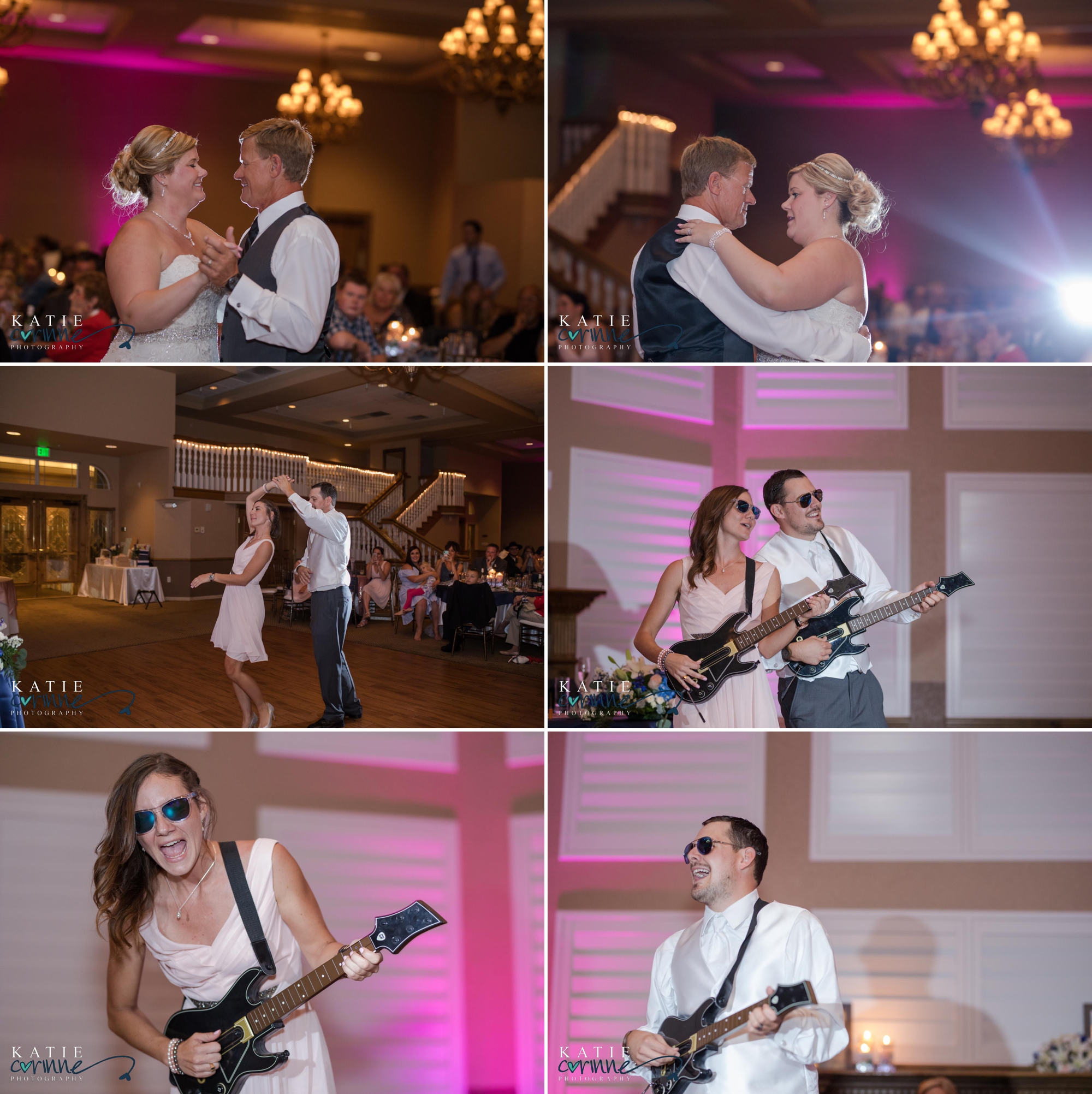 guitars and dancing at fun summer Colorado wedding