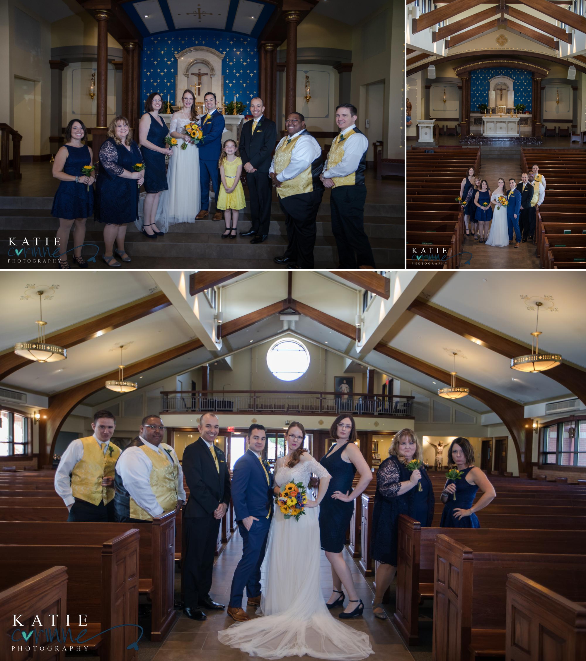 Family formal portraits in Westminter Colorado church