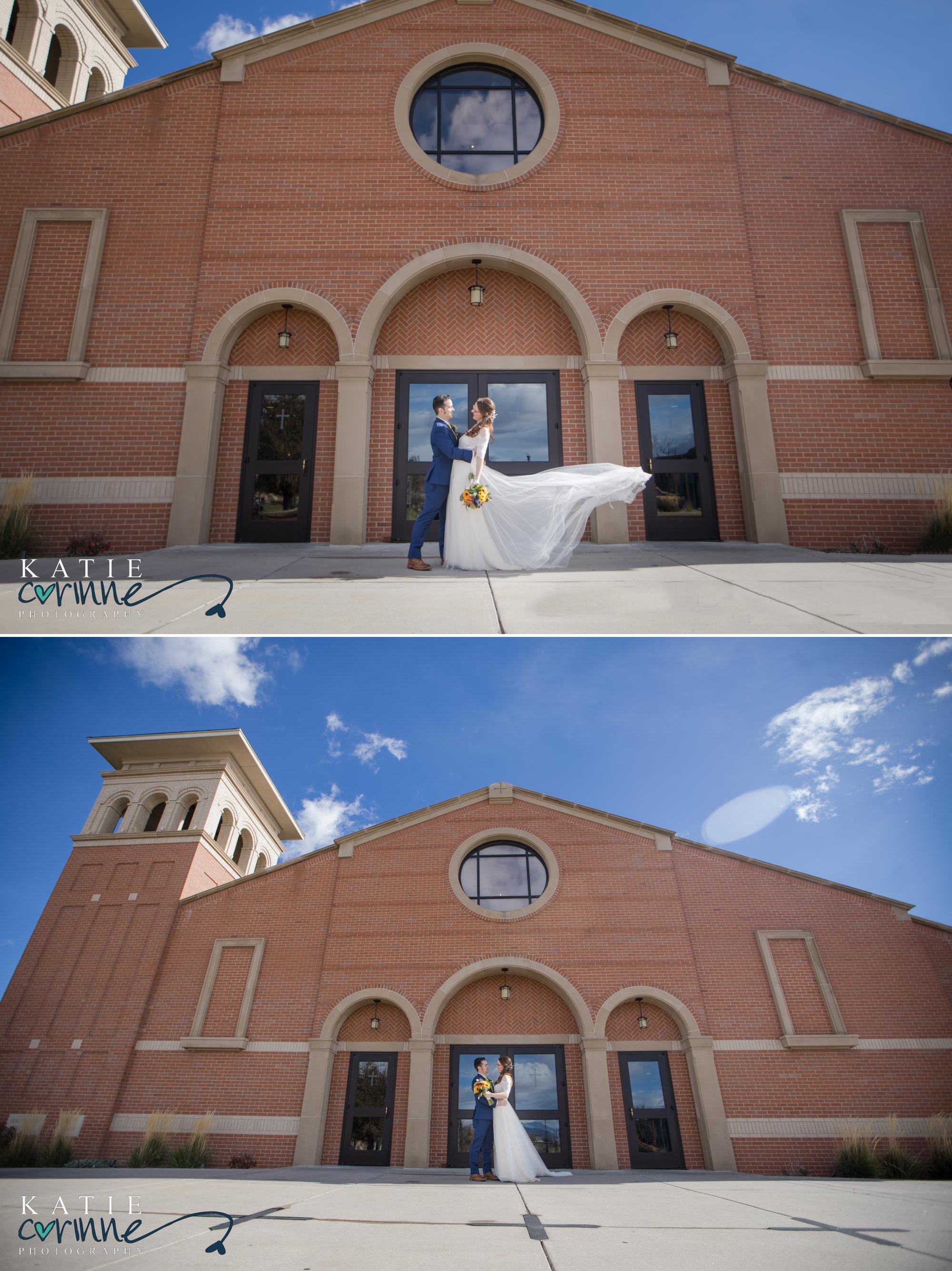 Colorado newlyweds at north Denver church