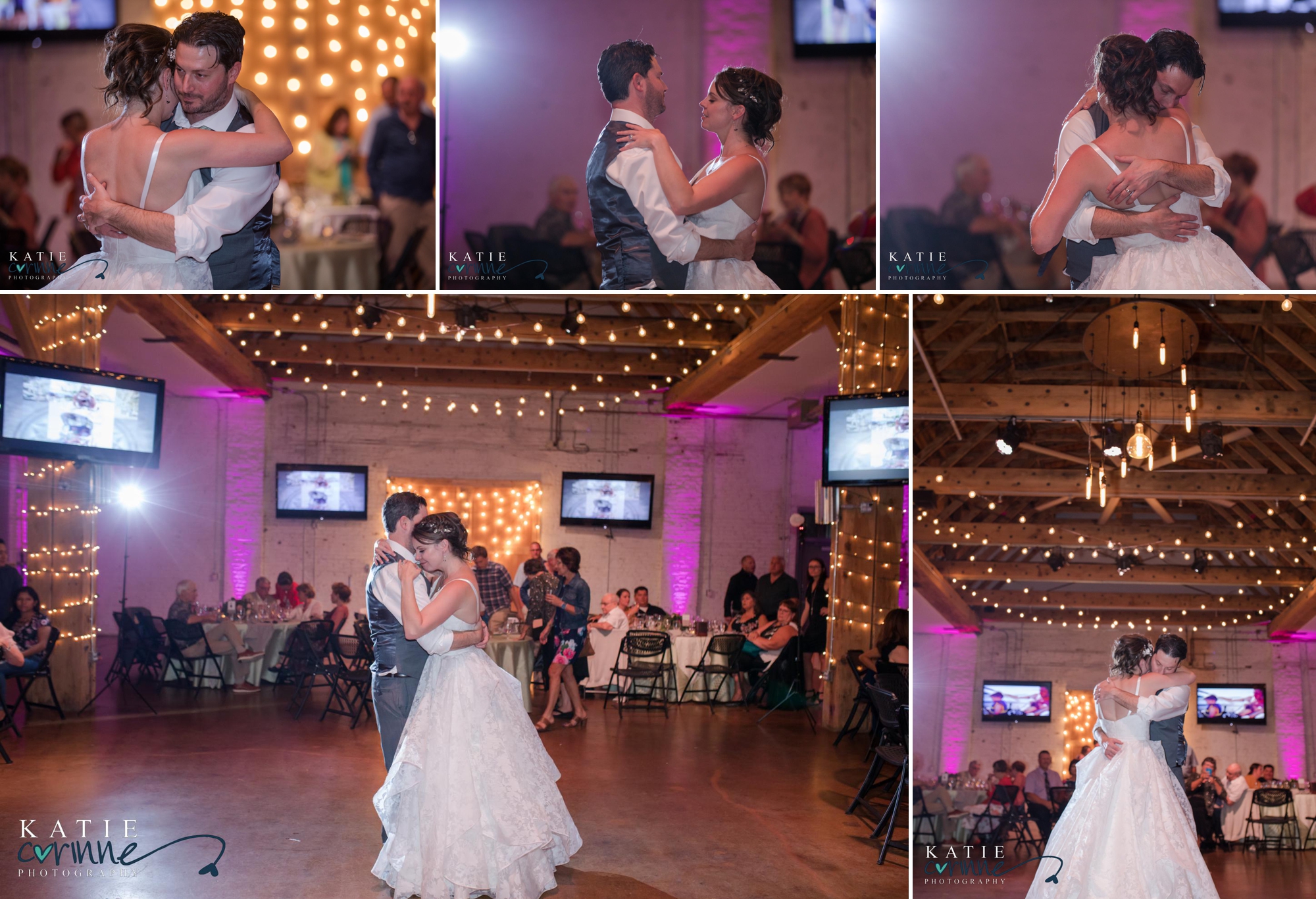 newlywed first dance at downtown denver wedding venue