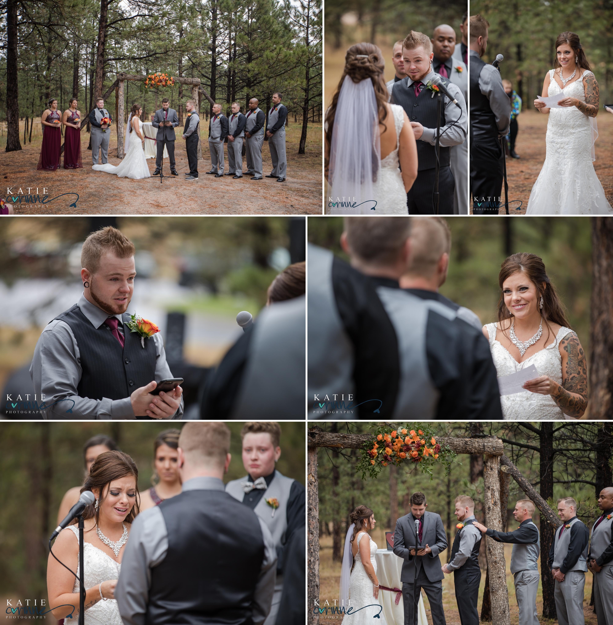 fall wedding ceremony in Colorado springs