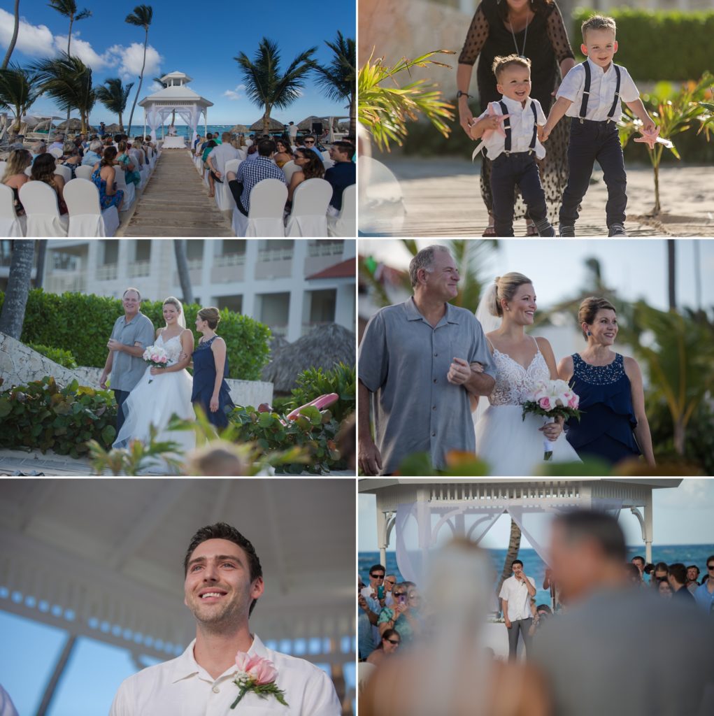 Beach wedding ceremony in the Caribbean