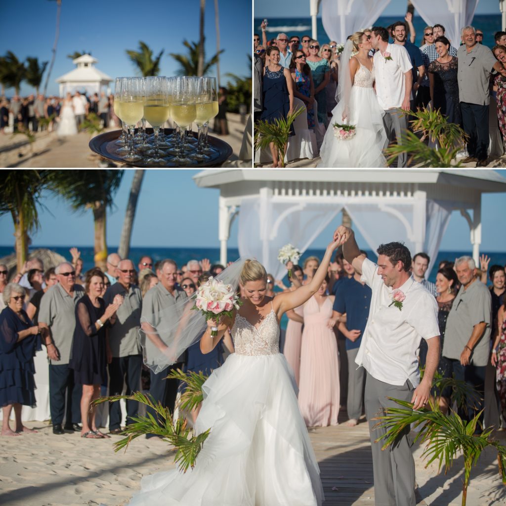 destination wedding photographer captures first kiss