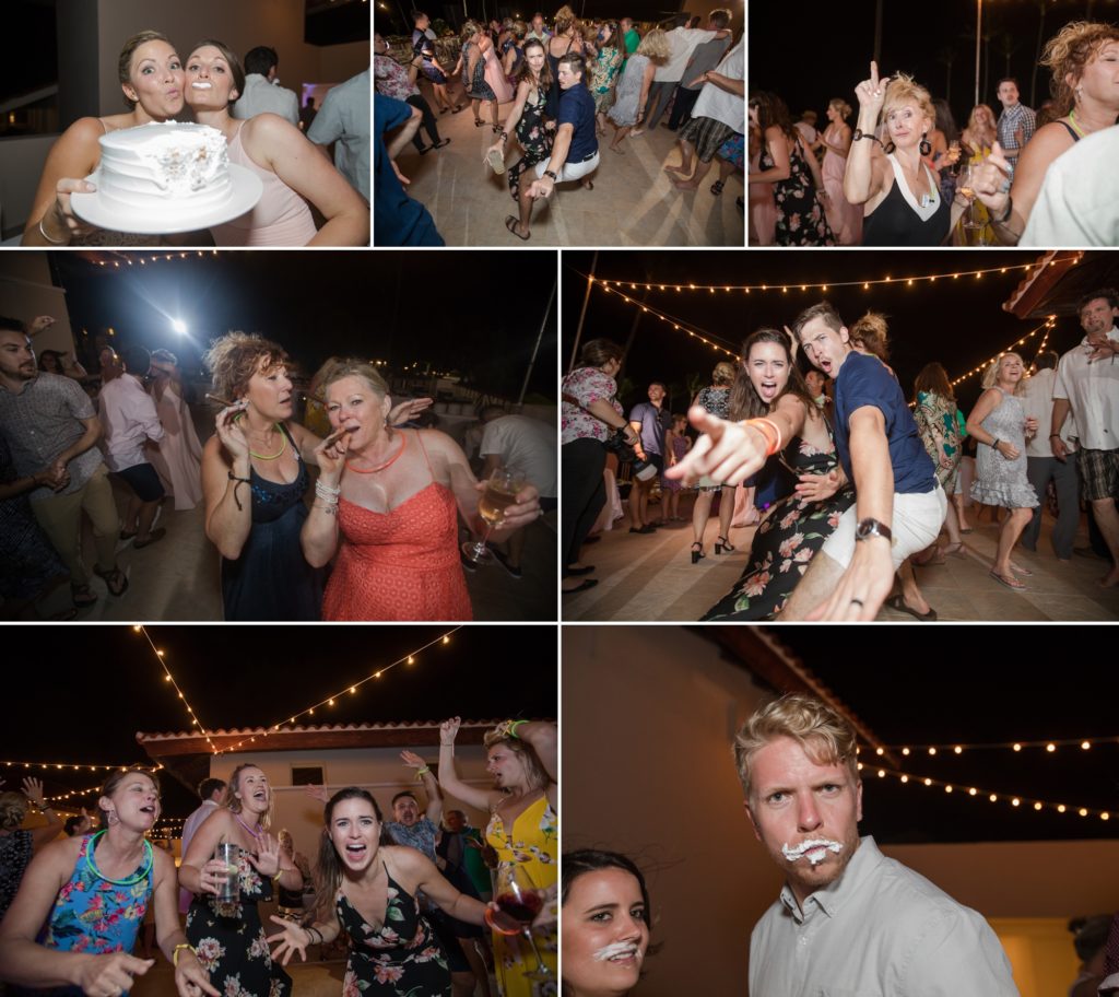 wedding reception party photography by travel wedding photographer