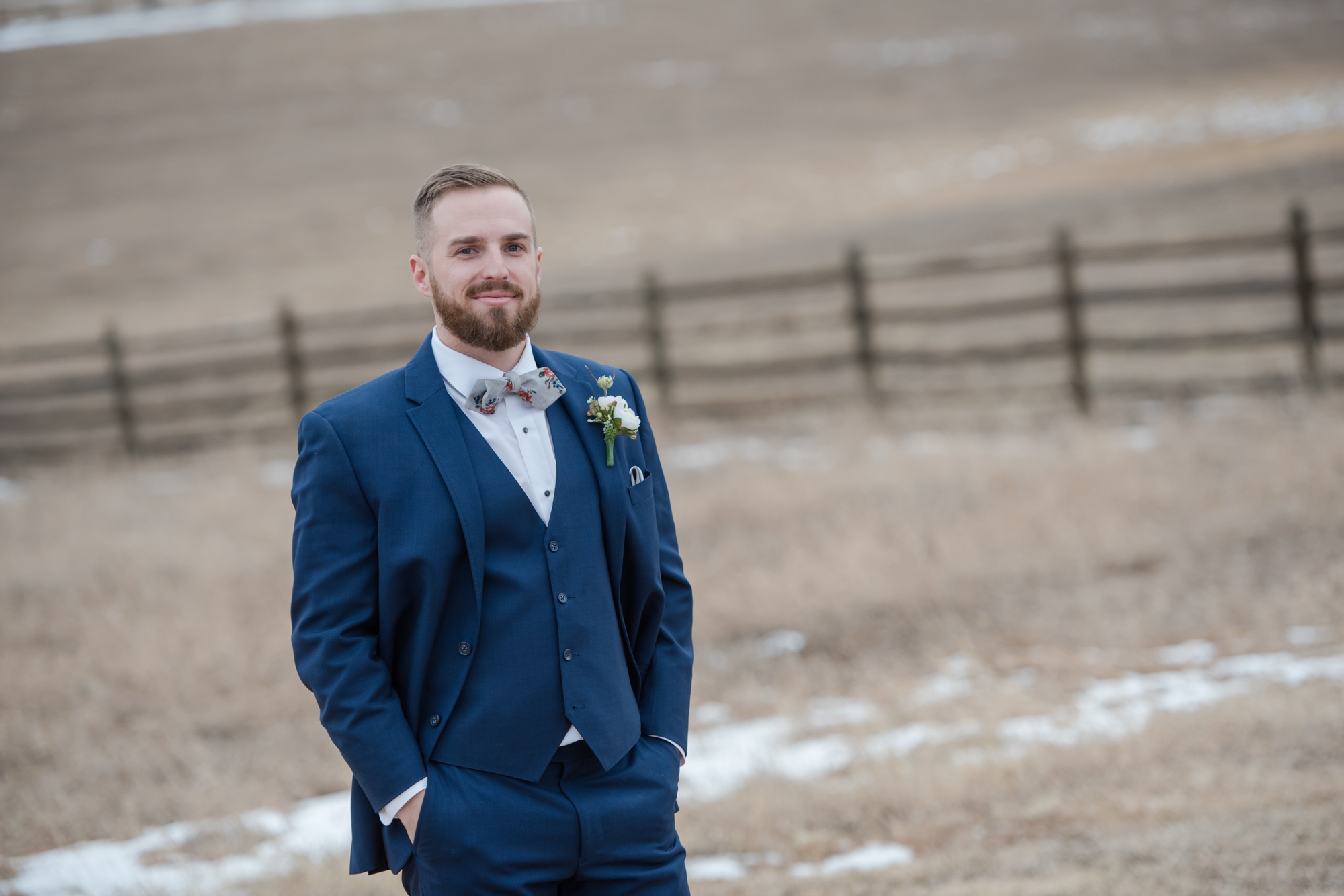 Colorado groom at Ponderosa wedding