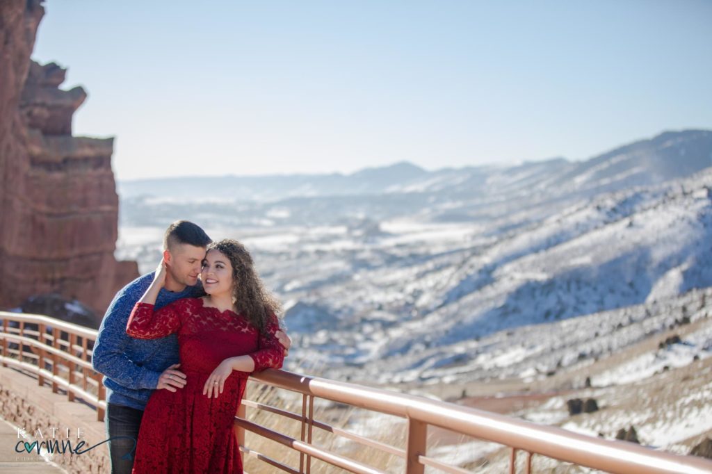 Colorado couple at red rocks engagement session