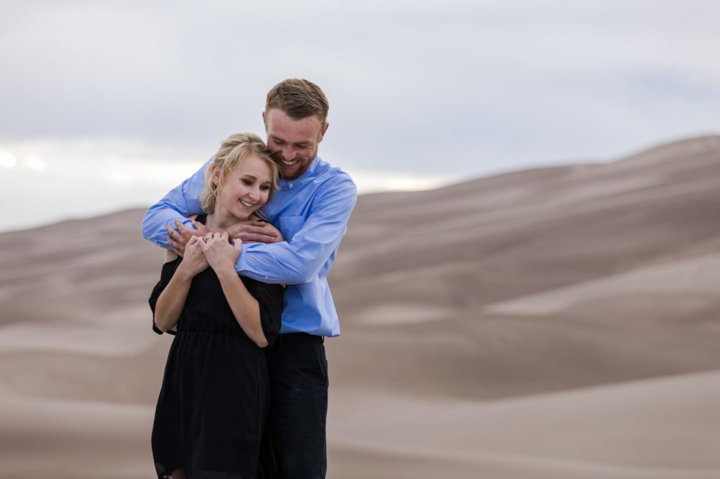 Couple photographed by Colorado wedding photographer