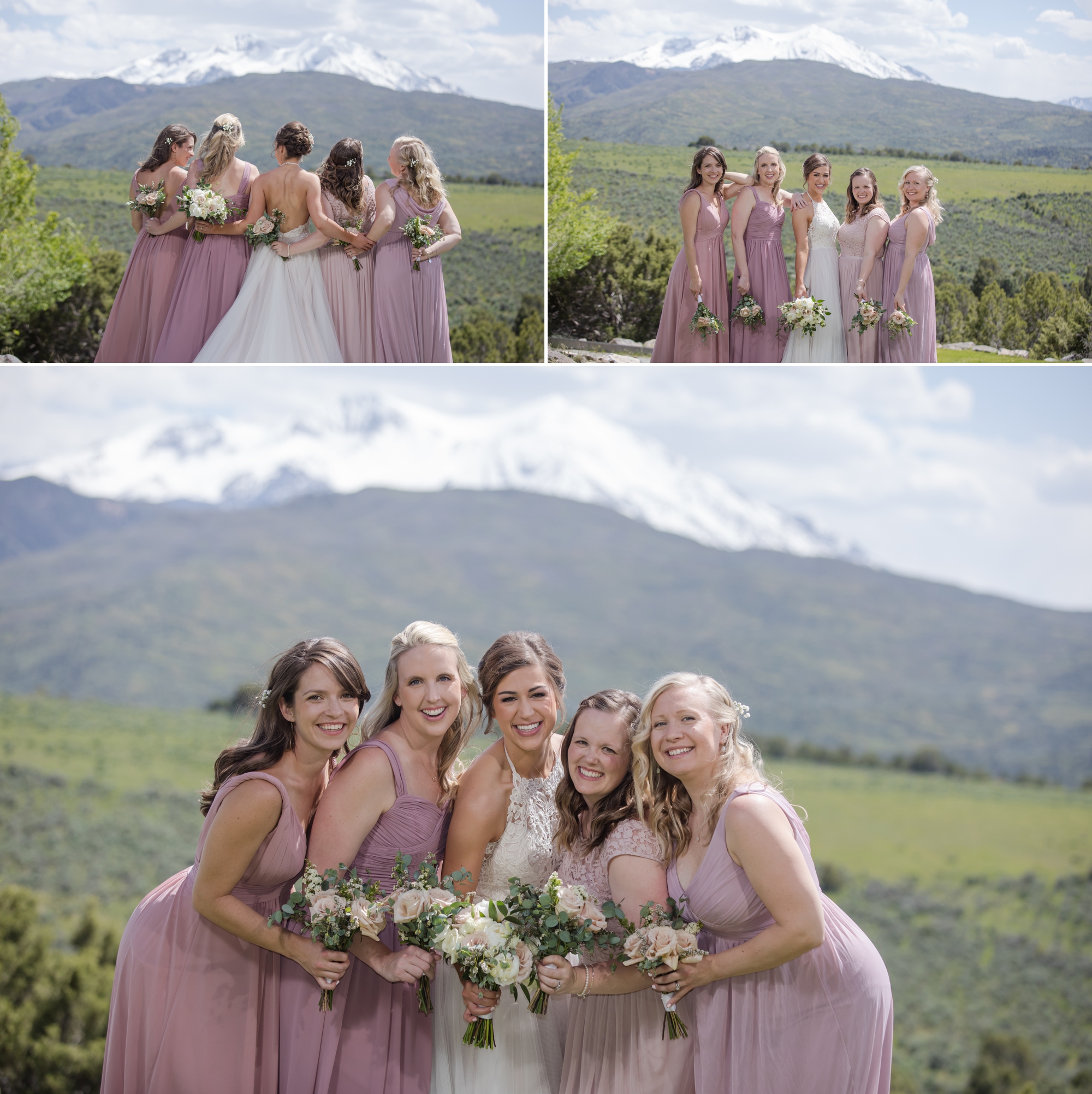 Bridal party portraits in Aspen Colorado