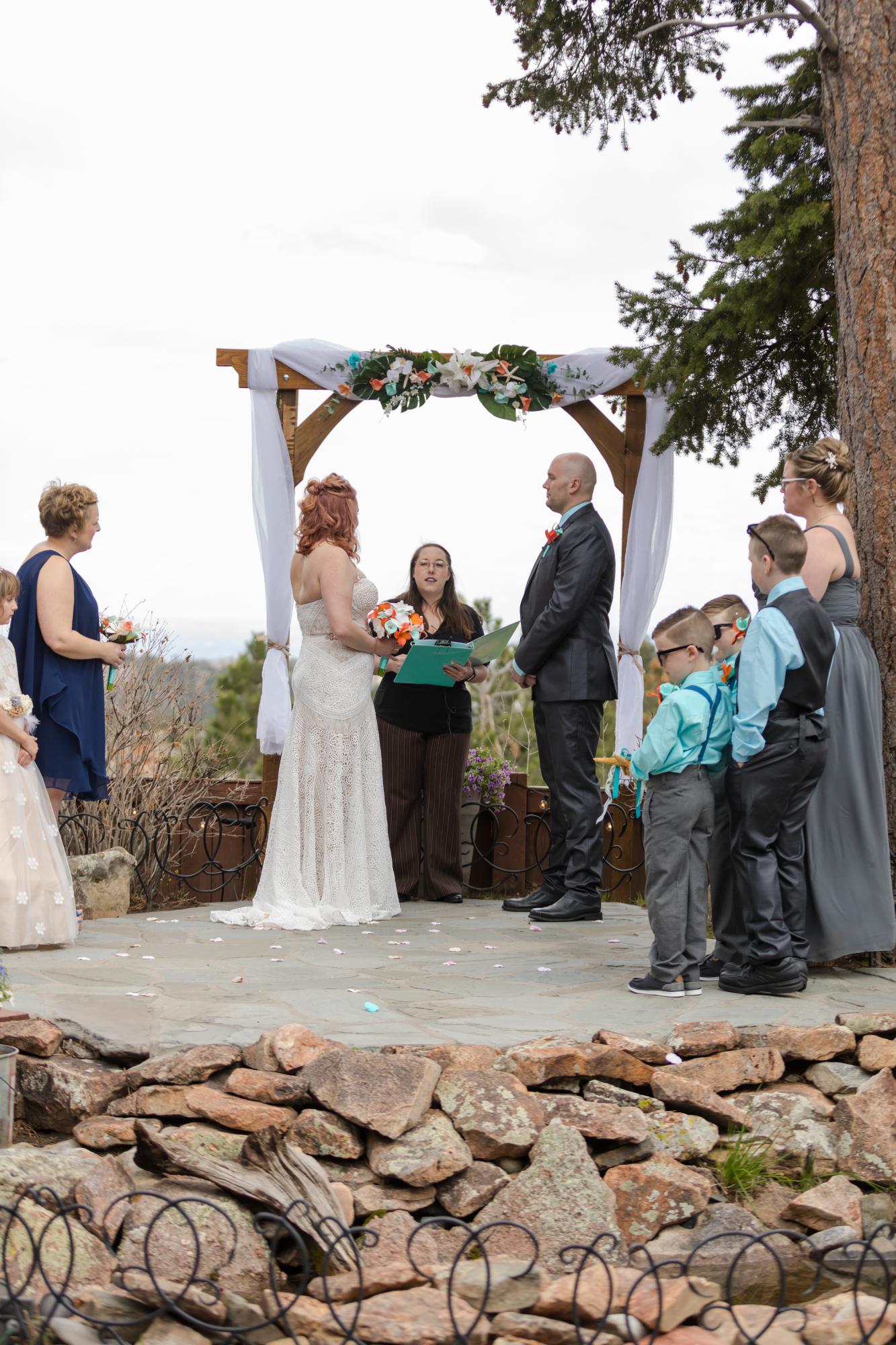 Evergreen Colorado wedding ceremony