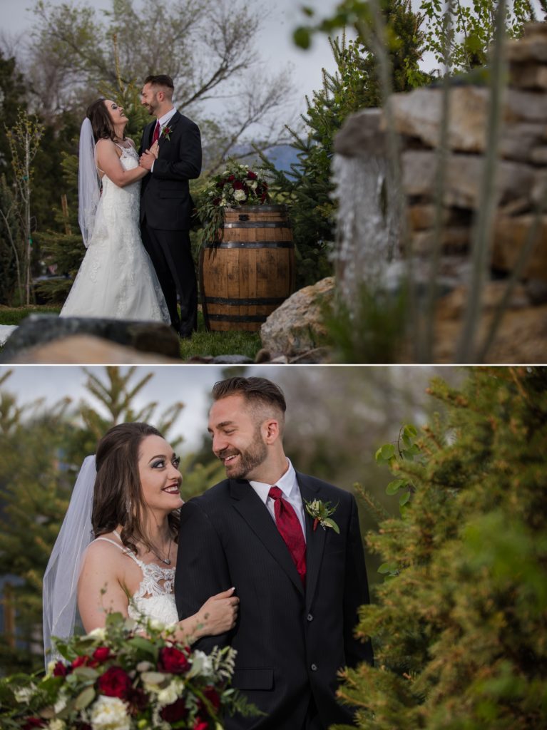 Newlywed couple at Hearth House venue