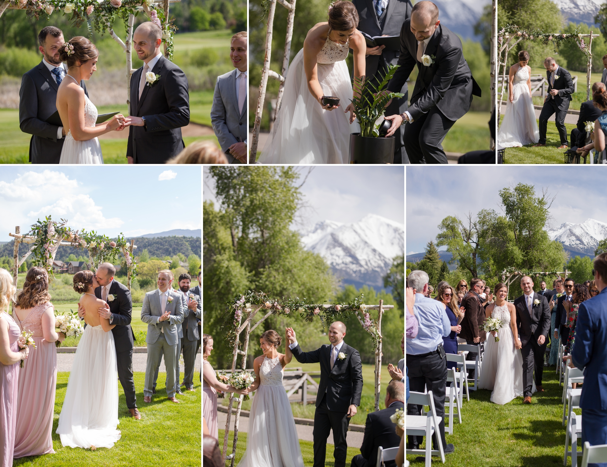 Jewish wedding ceremony in Rocky Mountains