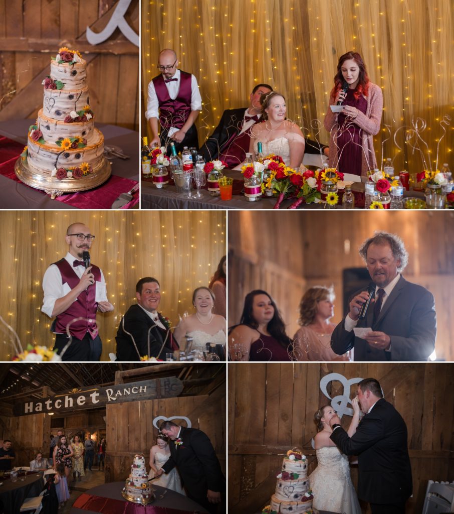 Colorado barn wedding reception