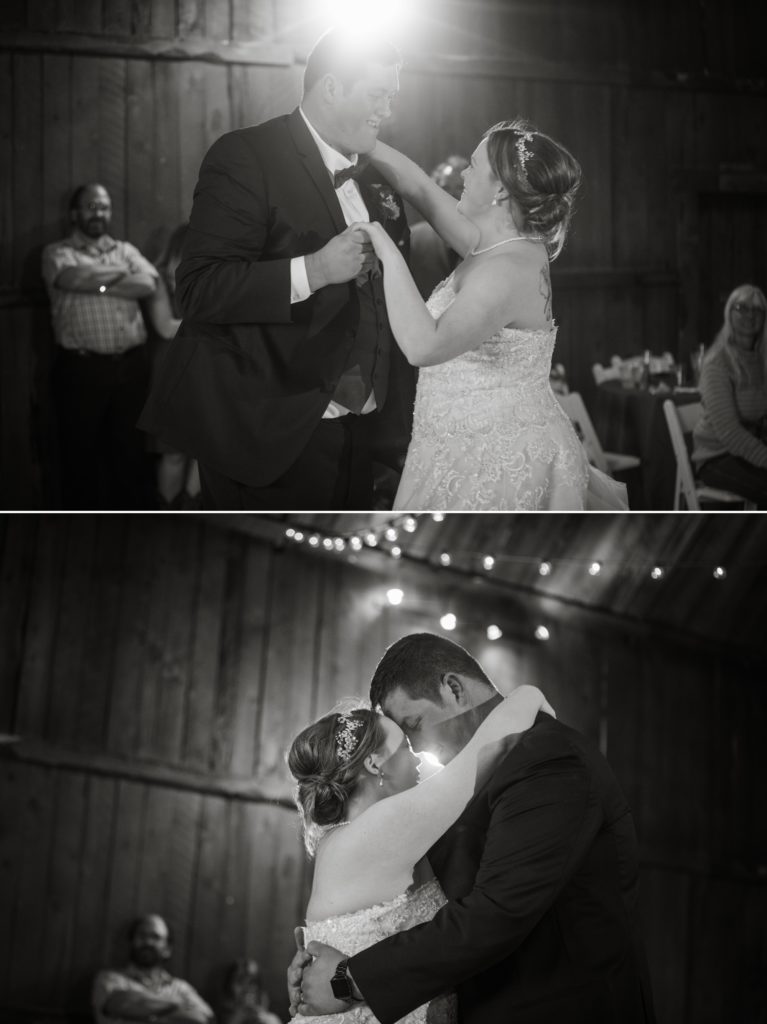 Colorado couple has first dance at country wedding