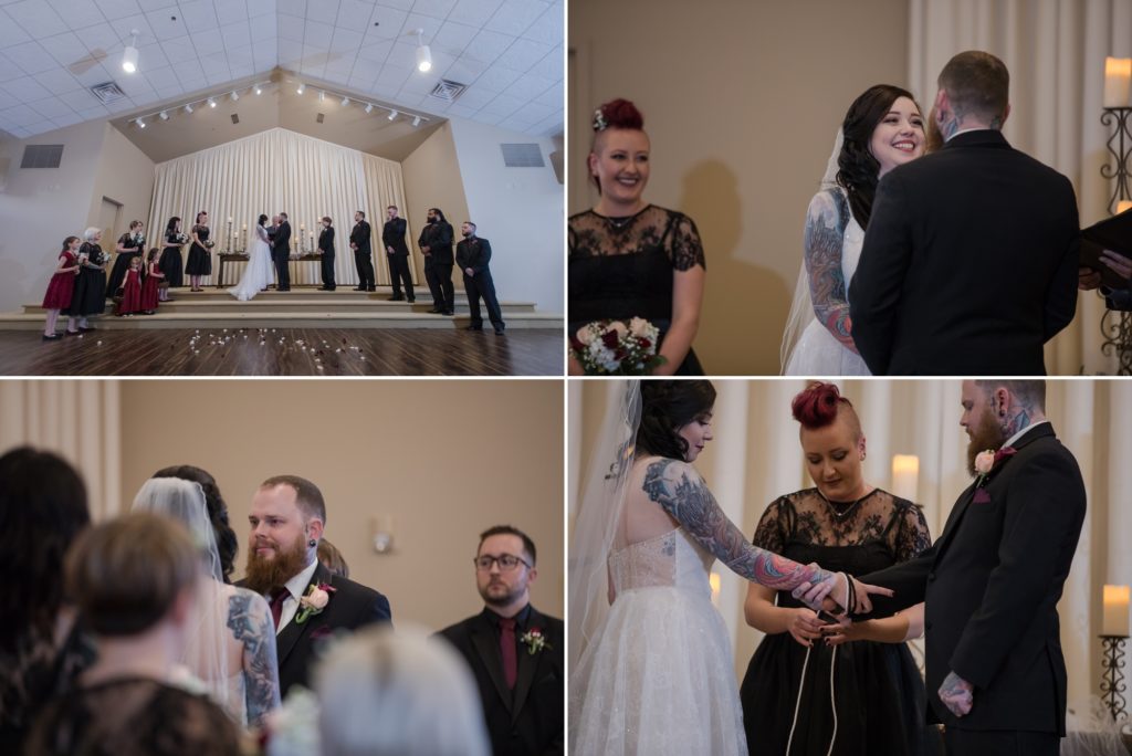 gothic wedding ceremony in Colorado Springs