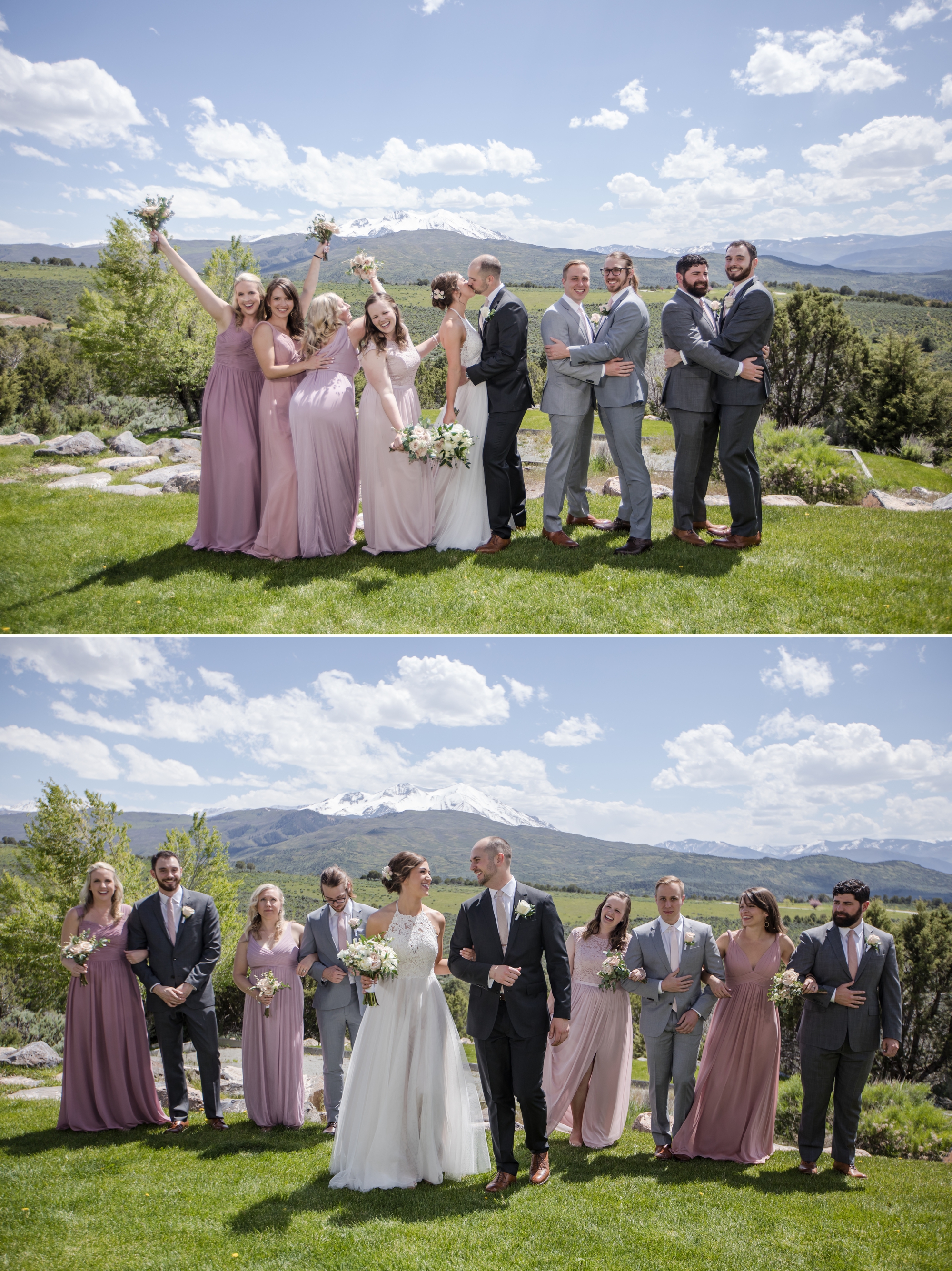Wedding party portraits in Carbondale Colorado
