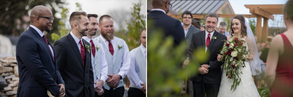 Colorado couple's first look at wedding ceremony