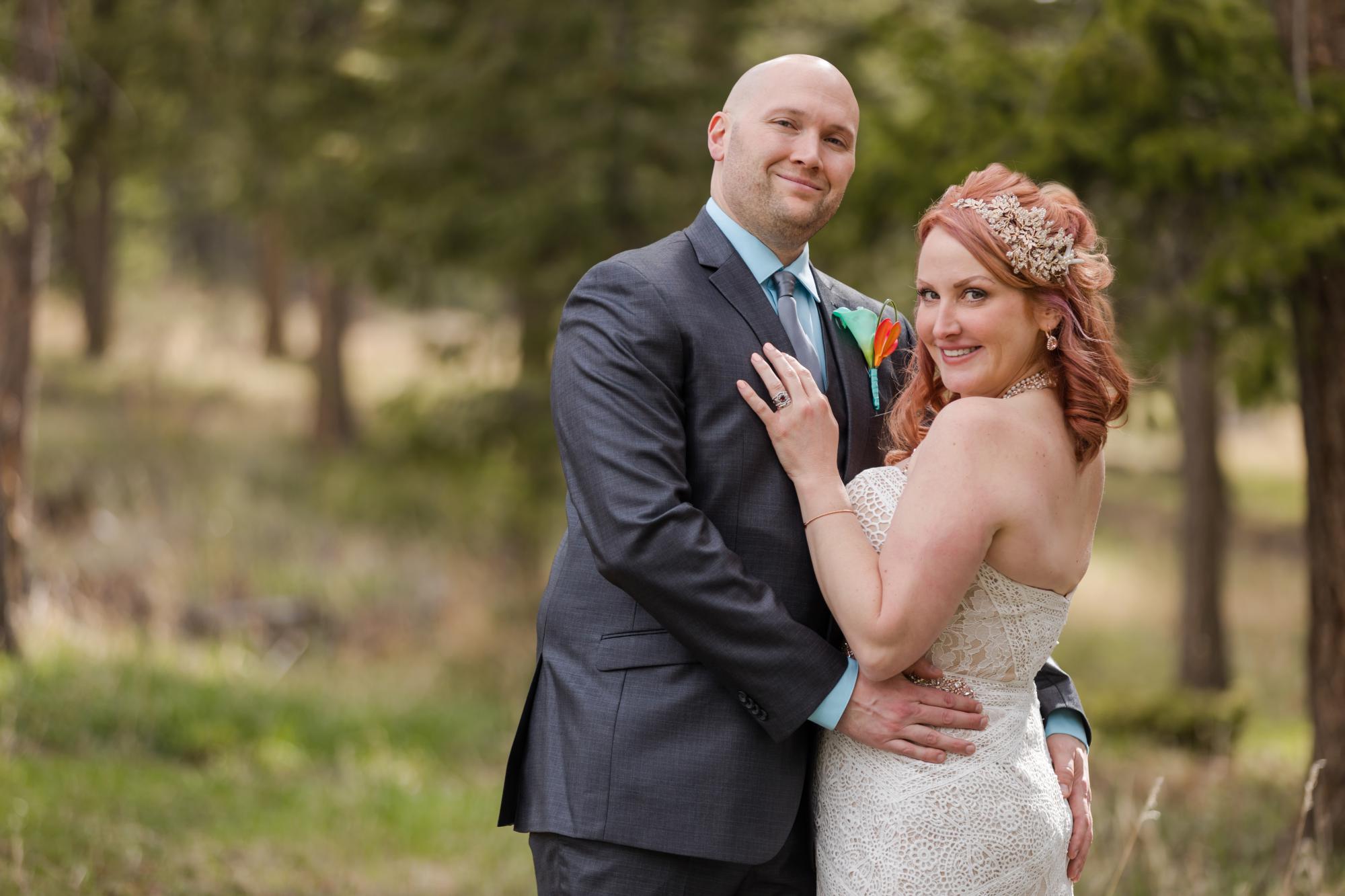 newlywed portraits with wedding photography editing