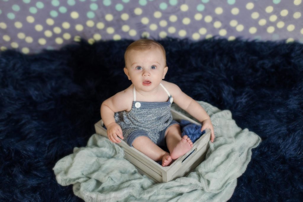 Baby in Colorado family photography studio