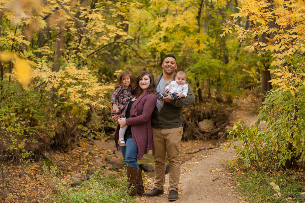 Fall family portraits with babies