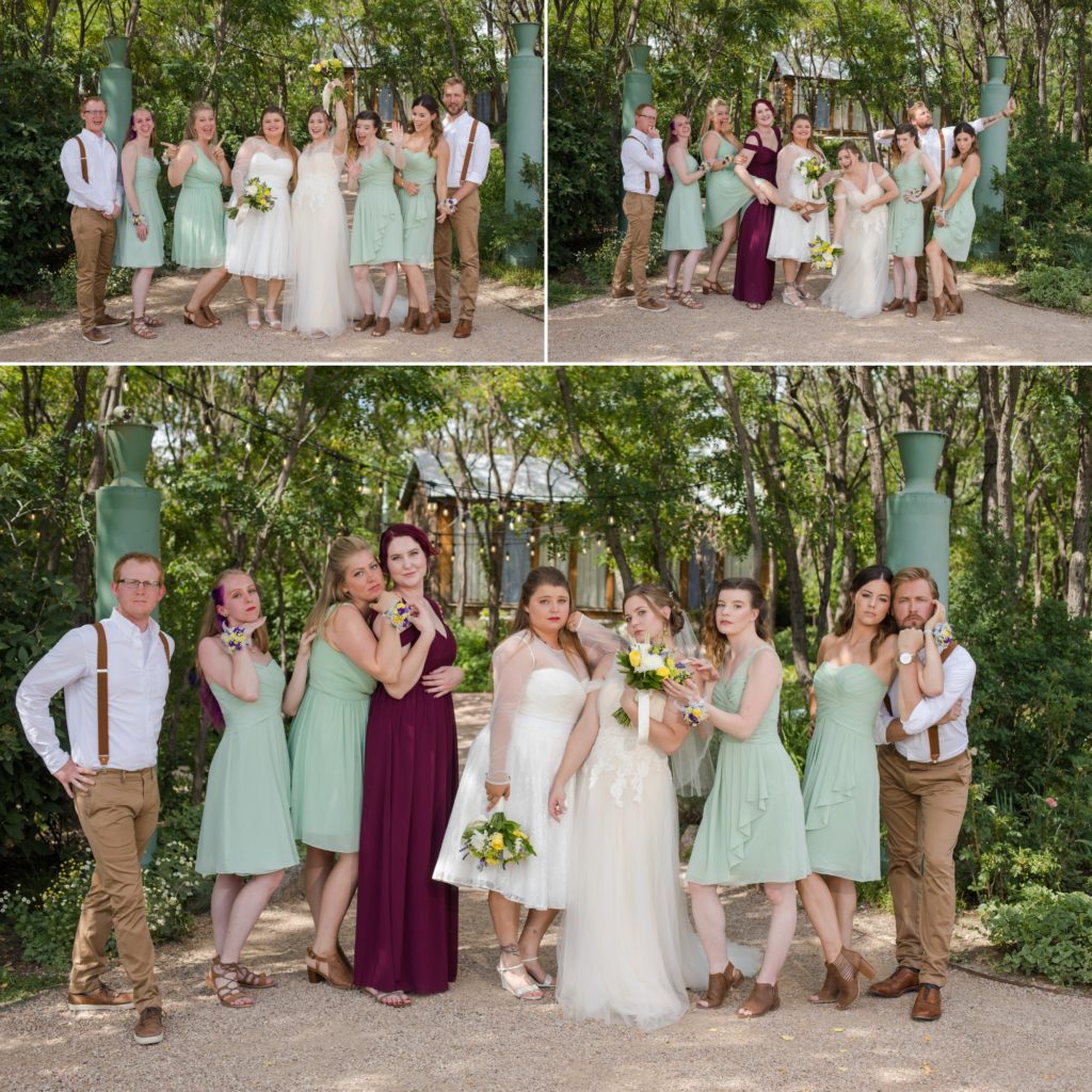 same sex wedding part poses for photographer