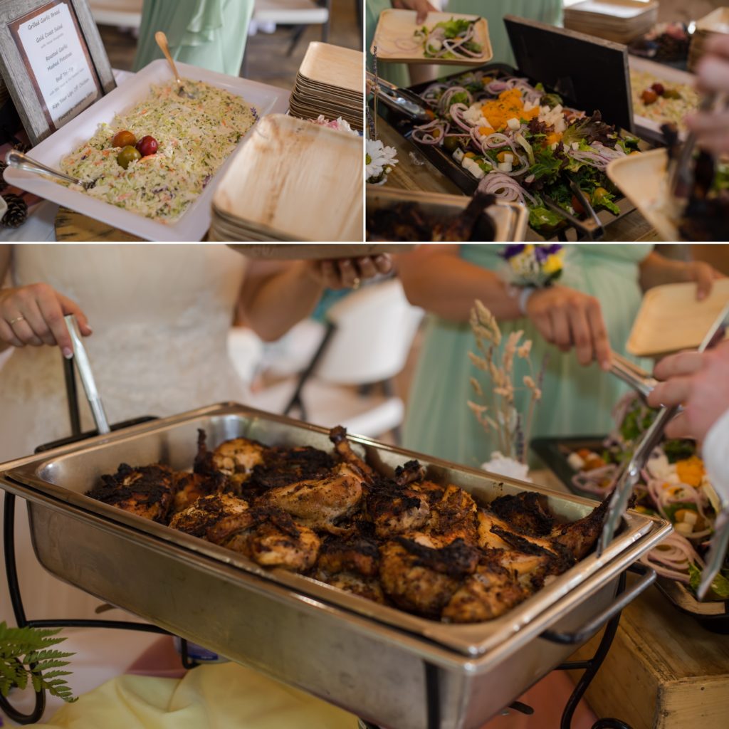 wedding buffet catered by Picnic Basket