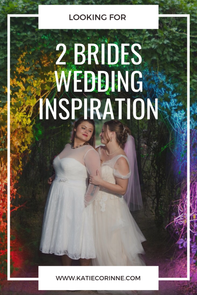 2 brides with a rainbow arch