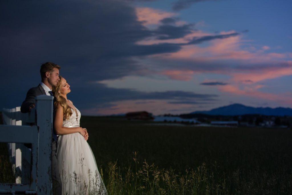 Colorado Springs couple at elegant Larkspur, Colorado wedding