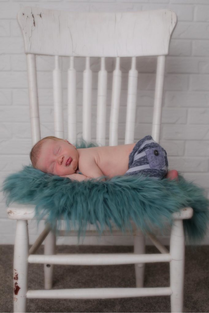 Colorado Springs baby on antique chair