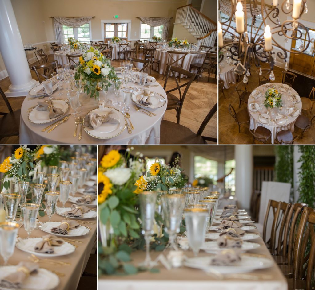 Colorado modern farmhouse wedding tablescapes