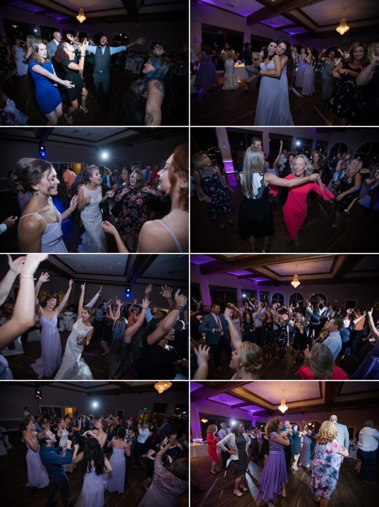 guests dance at urban Denver wedding reception