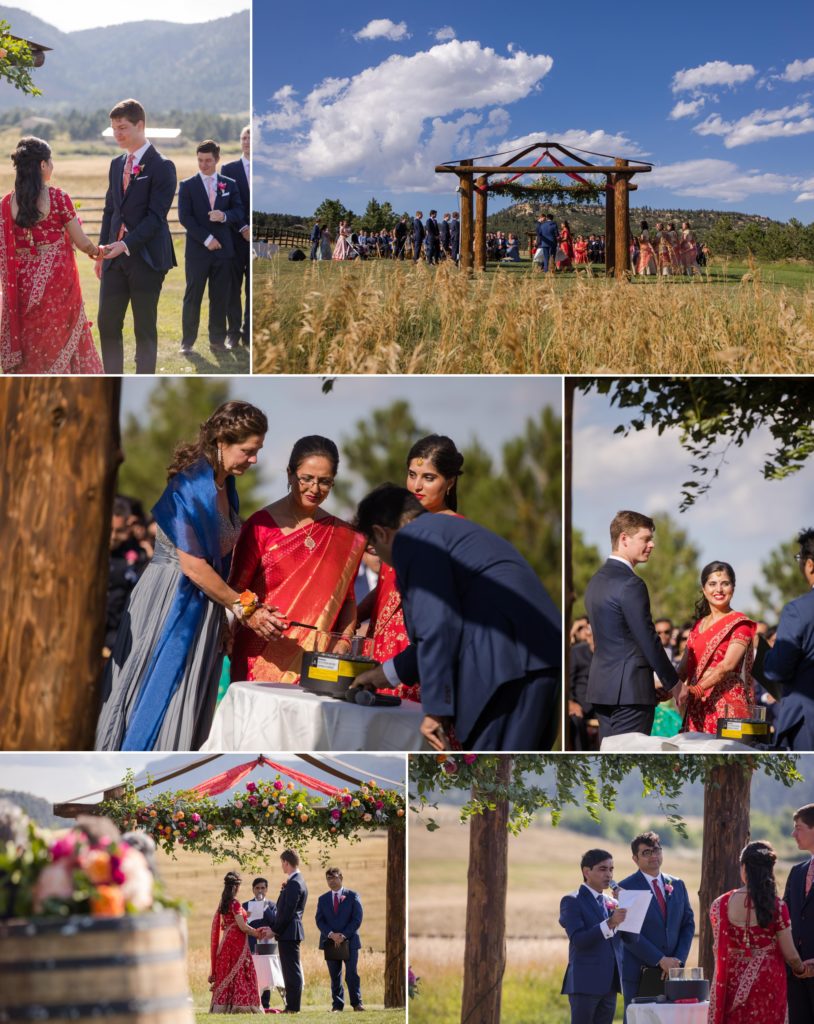 wedding ceremony at Christian Hindu wedding