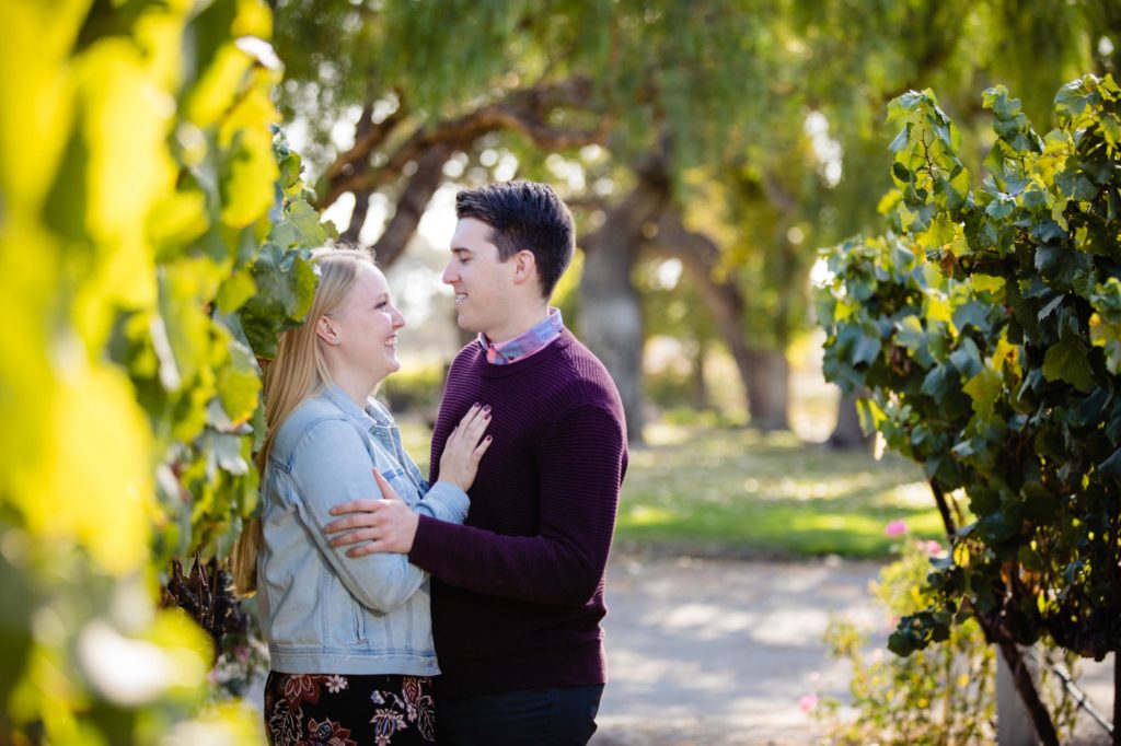 couple poses for Santa Barbara engagement photographer