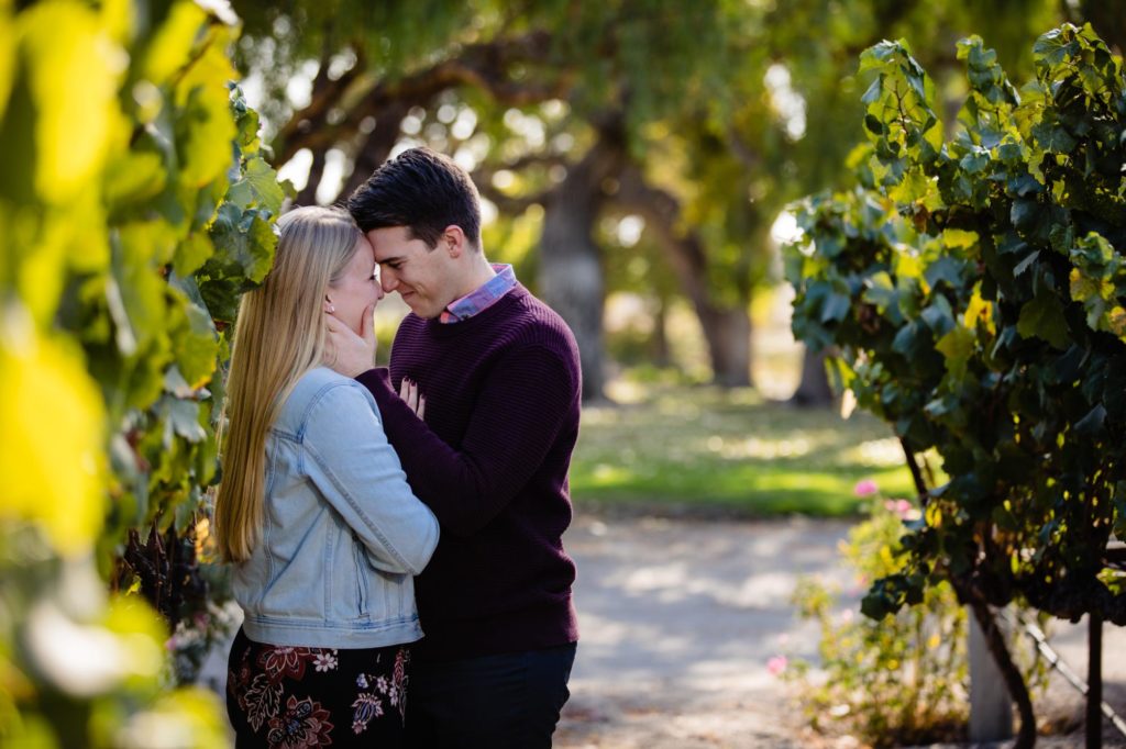 California couple poses for Santa Barbara engagement photographer