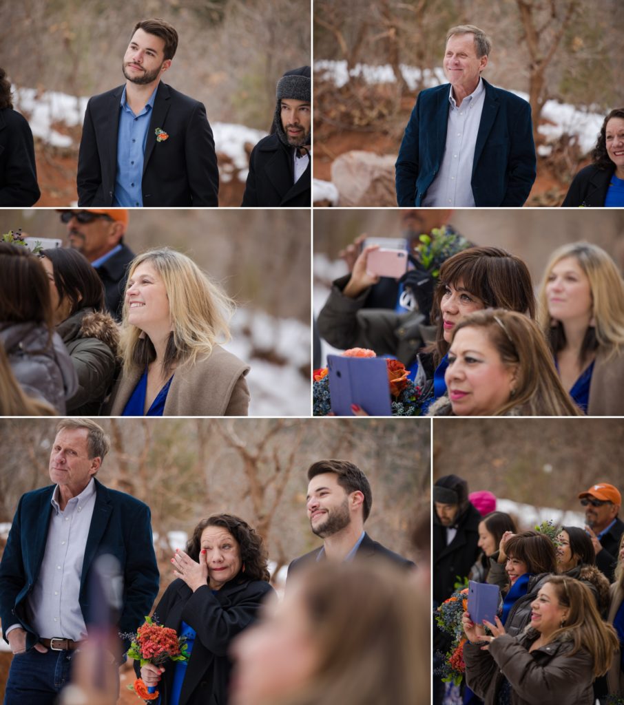 Colorado elopement guests react to ceremony