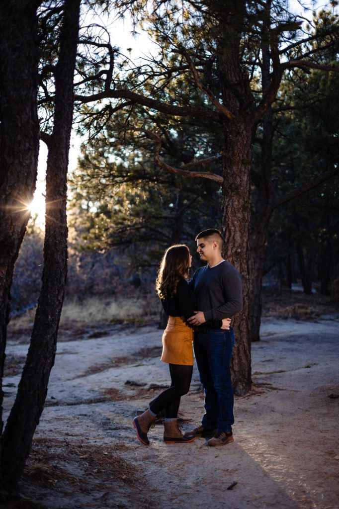 Colorado Springs couple at Colorado engagement session