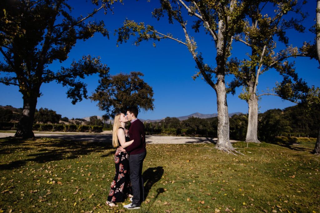 engaged couple in Santa Barbara winery