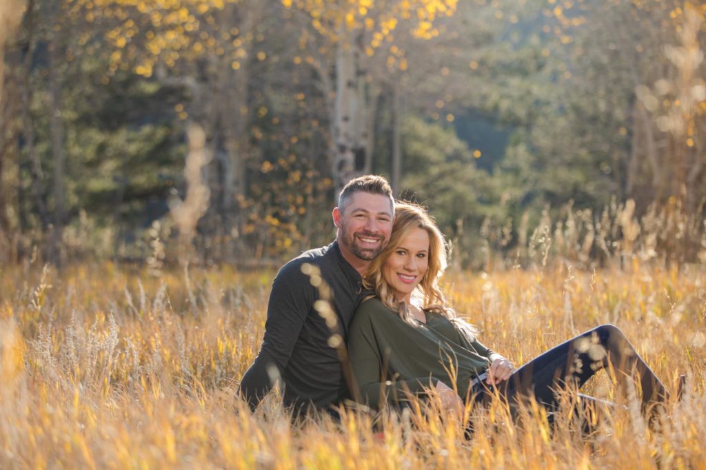 Couple at Colorado State Park engagement session