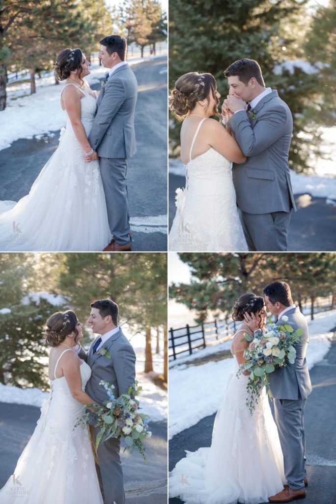 newlyweds at Colorado wedding