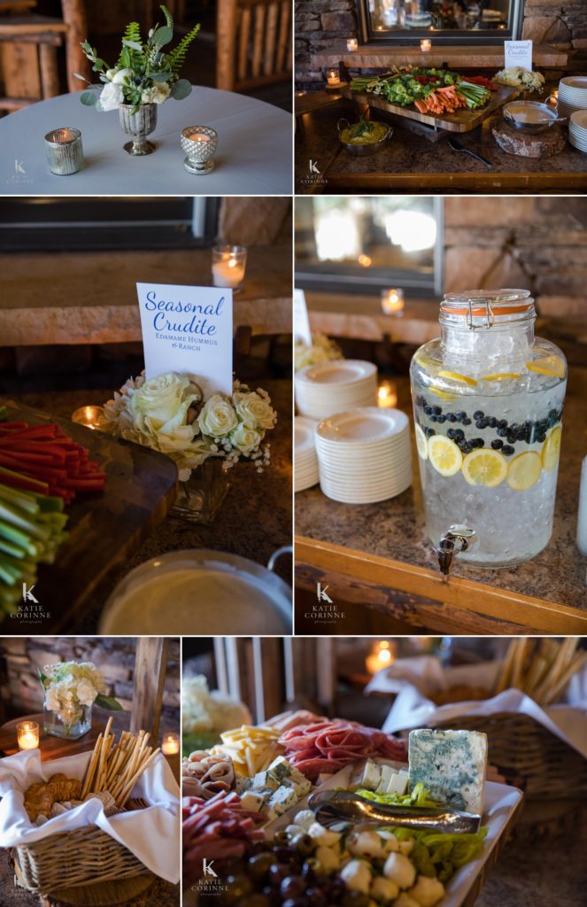 wedding reception details at Spruce mountain ranch