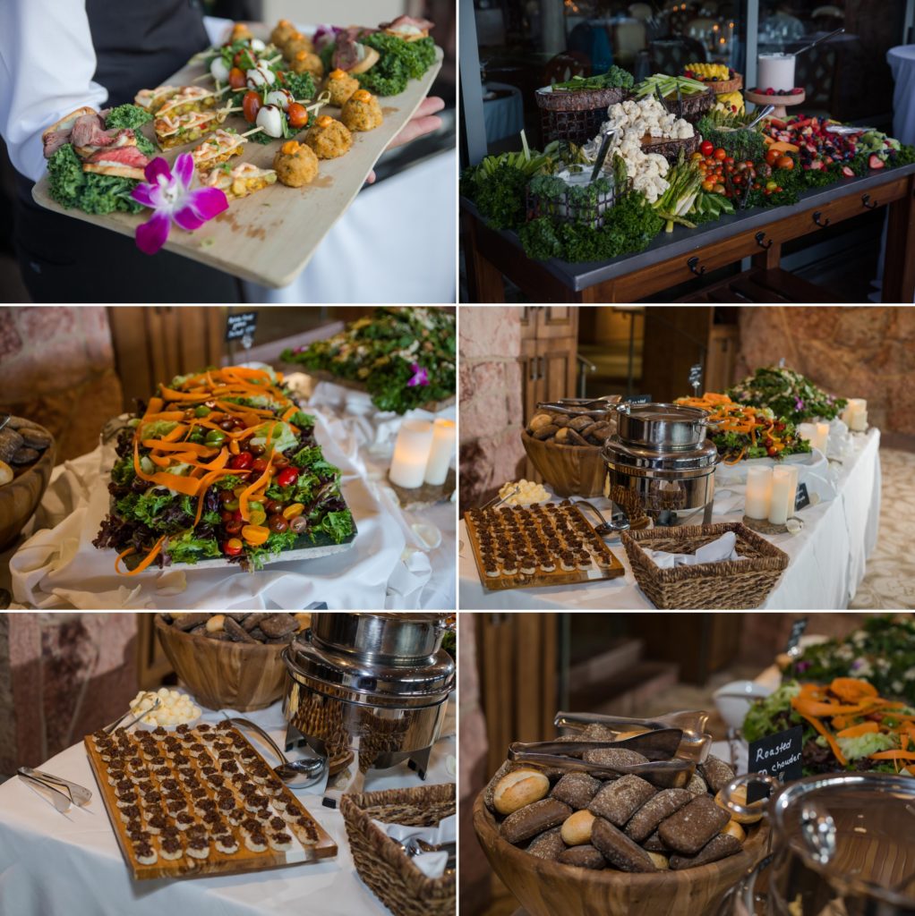 food at Garden of the Gods wedding