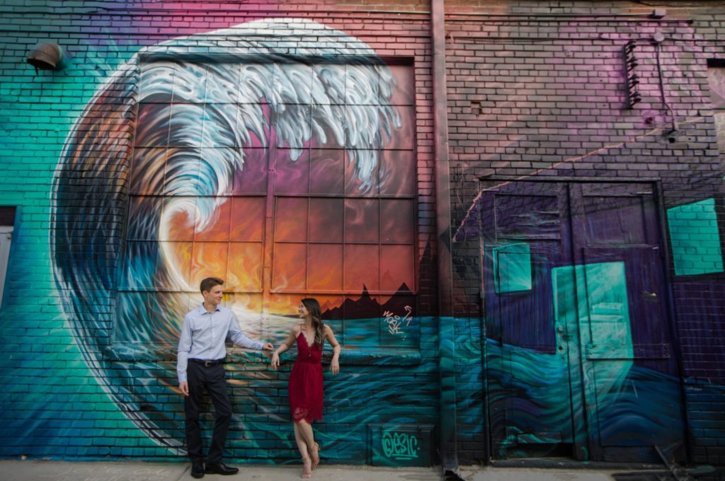 San Francisco couple poses for denver engagement photographer